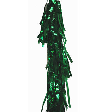 emerald green tassel foil garland