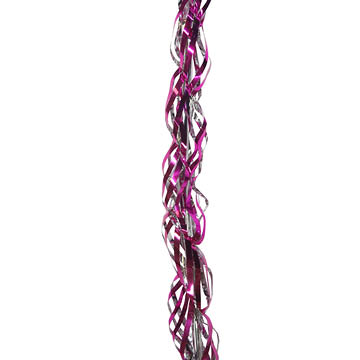 pink swirl foil garland