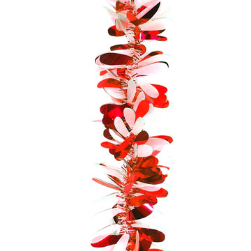 red petal foil garland