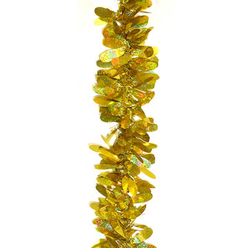 gold holo petal foil garland