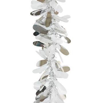 silver petal foil garland