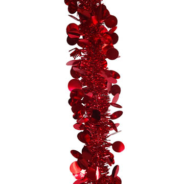 red circles foil garland