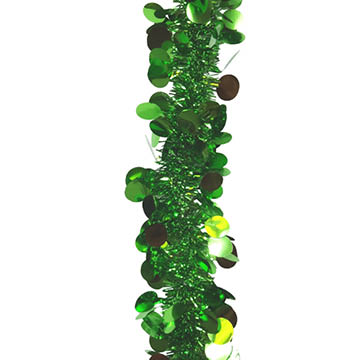 green circles foil garland
