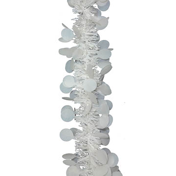 white circles foil garland