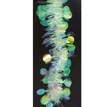 iridescent circles foil garland