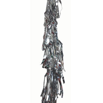 silver tassel foil garland