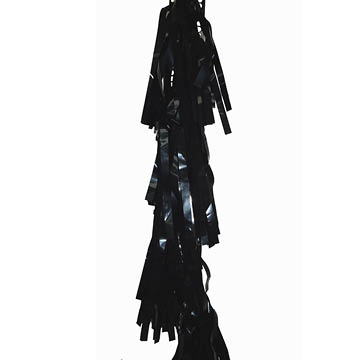 black tassel foil garland
