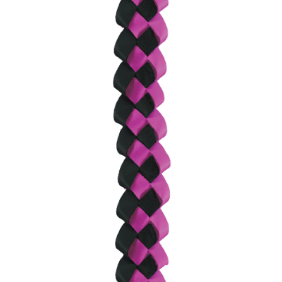 hot pink and black military braid